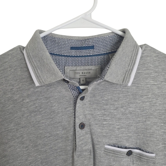 Ted Baker London Polo With Pocket Shirt Size 4 - Picture 3 of 7